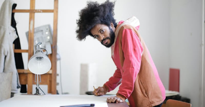 Interior designer looking at camera