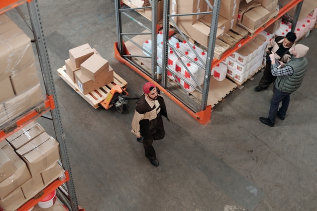 Men Working in a Warehouse
