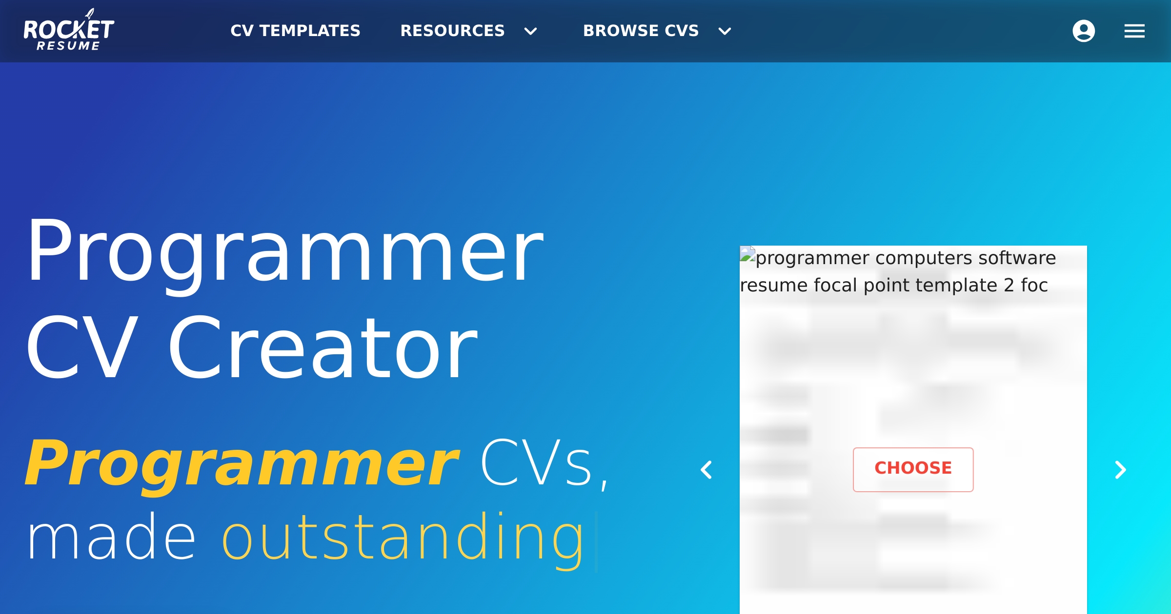 Programmer CV Creator | Rocket Resume