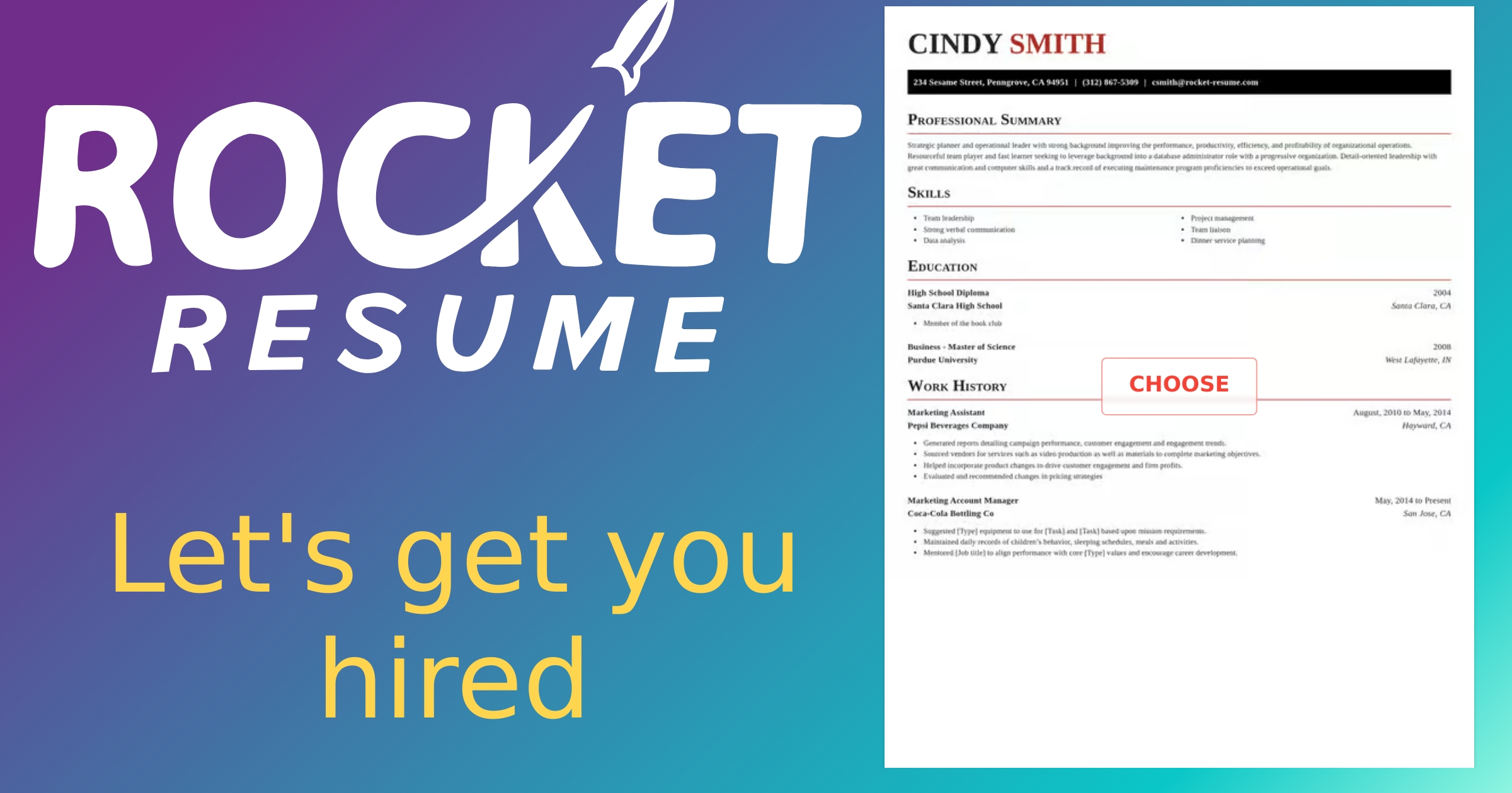 Universal Care Specialist CV Generator | Rocket Resume