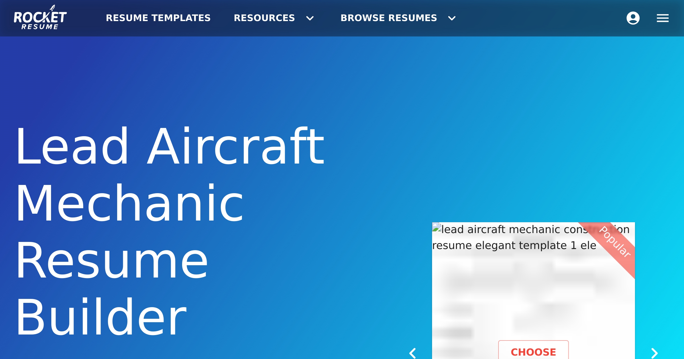Lead Aircraft Mechanic Resume Builder | Rocket Resume