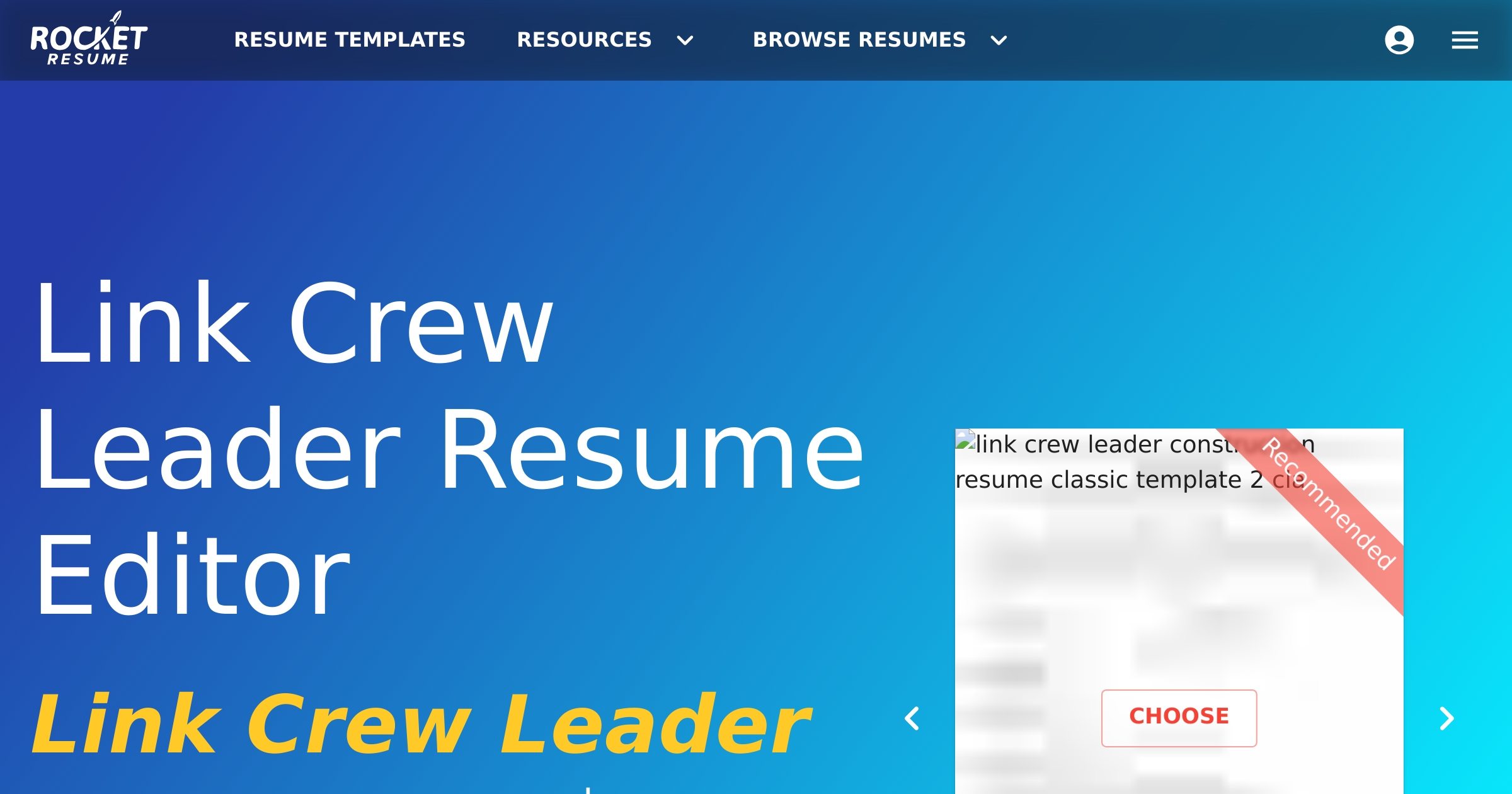 Link Crew Leader Handbook.pdf Link Crew Leader Resume Editor | Rocket Resume