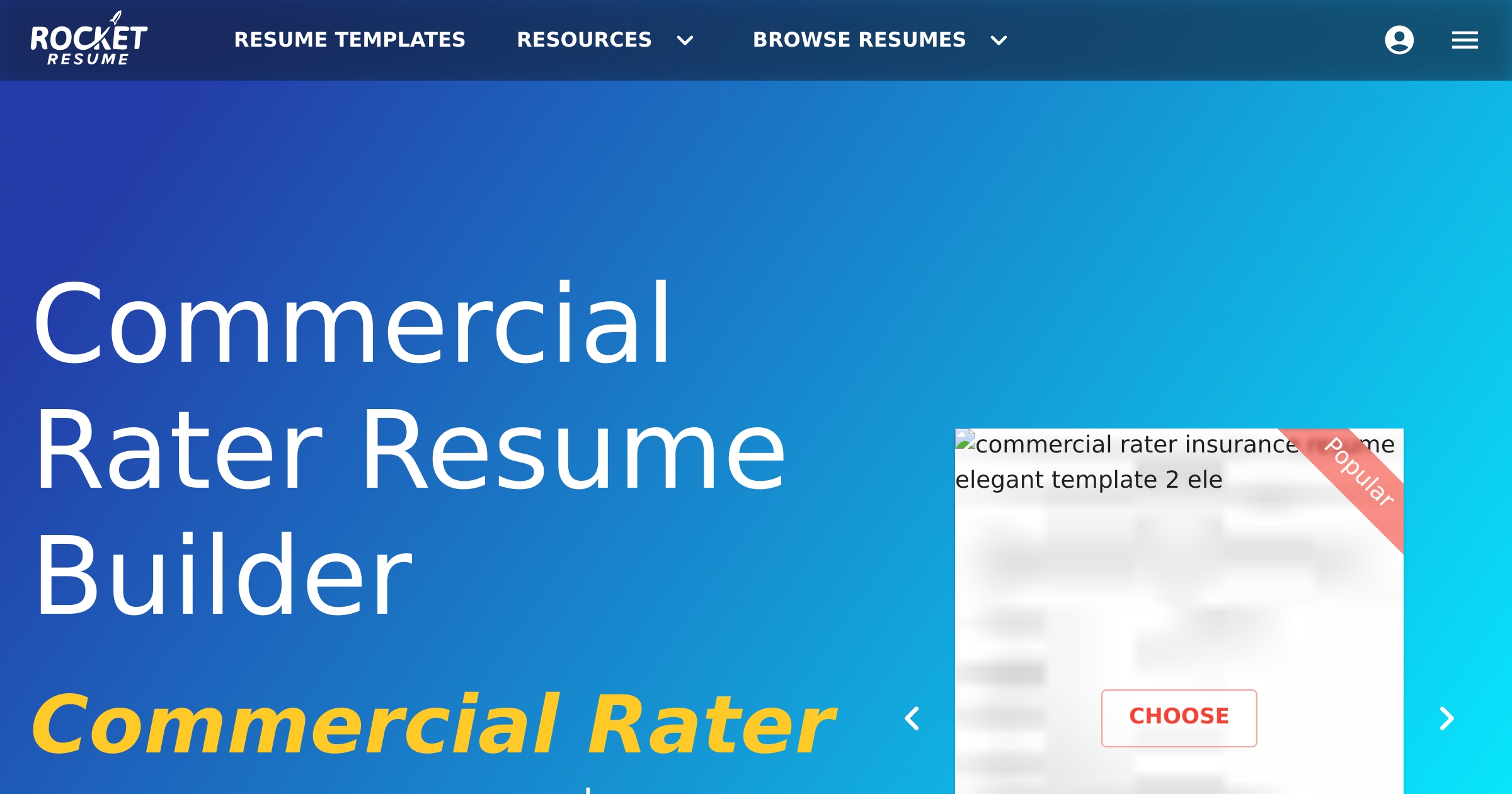 Sample Rater Resume Examples Commercial Rater Resume Builder | Rocket Resume