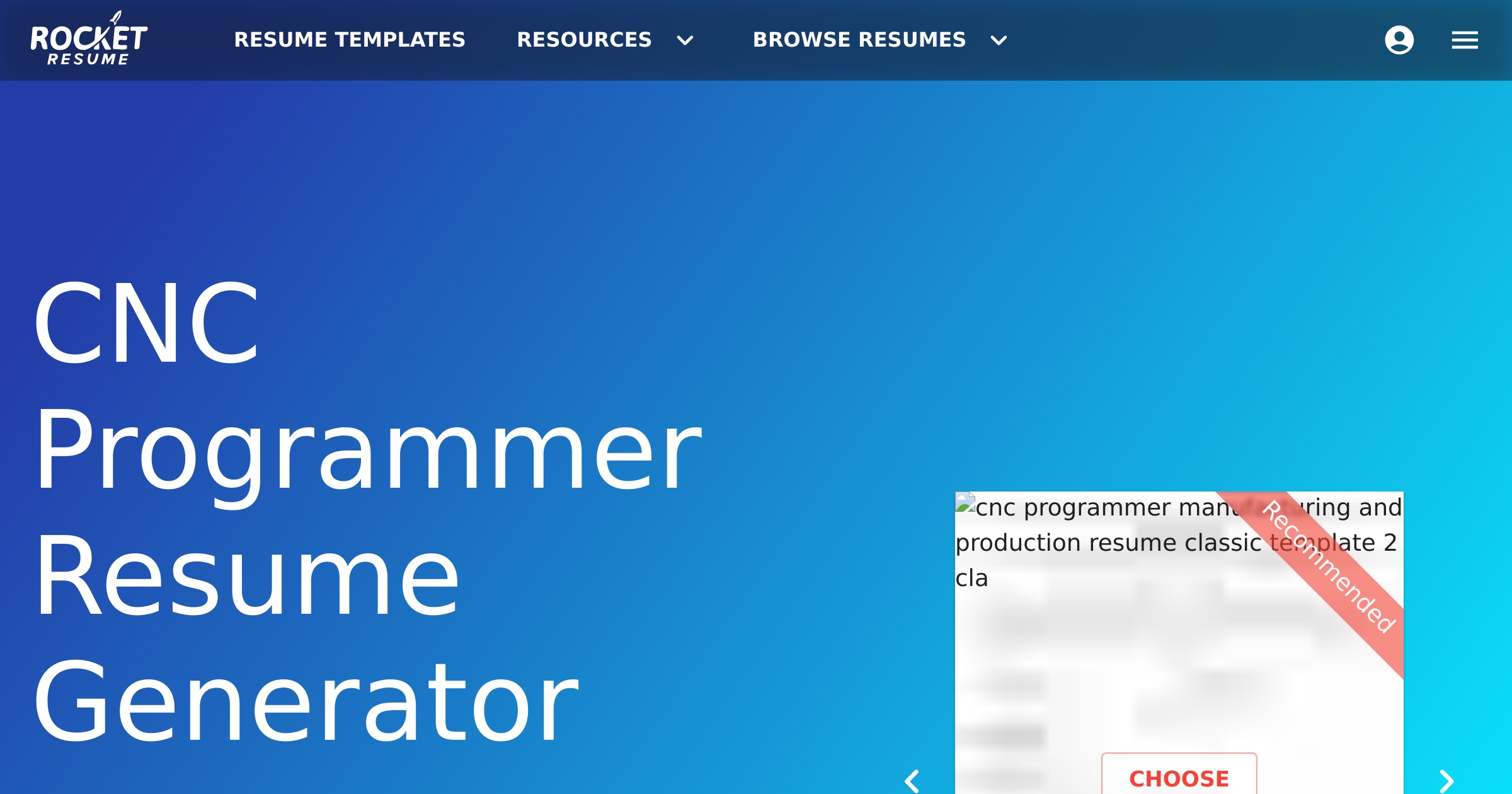 CNC Programmer Resume Generator | Rocket Resume