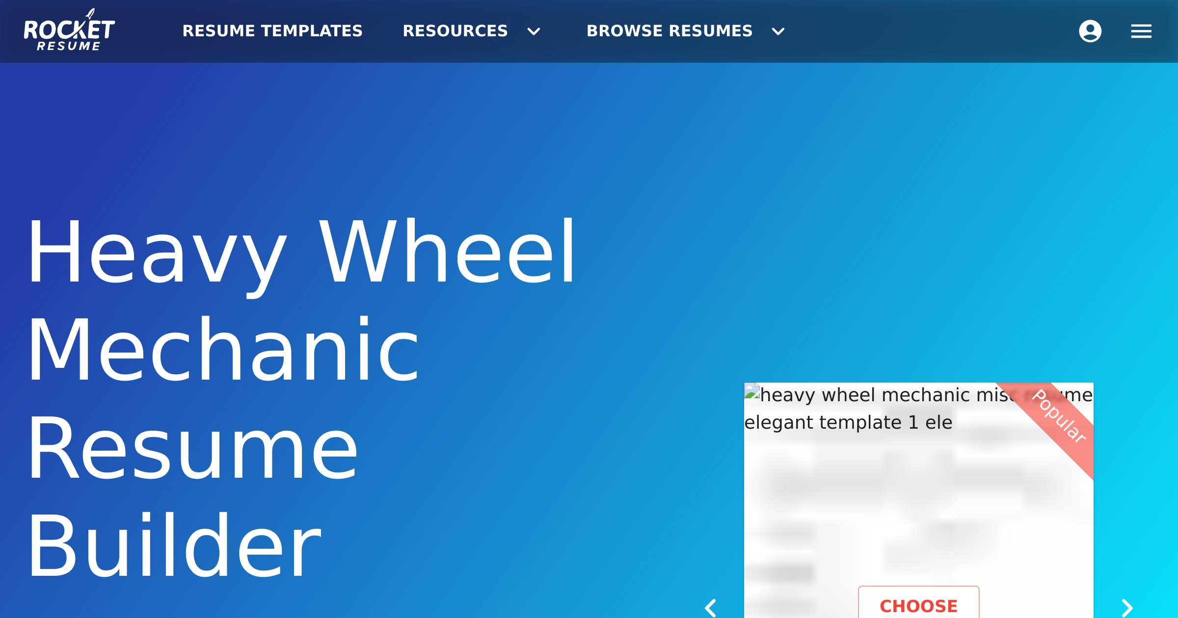 Heavy Wheel Mechanic Resume Builder | Rocket Resume