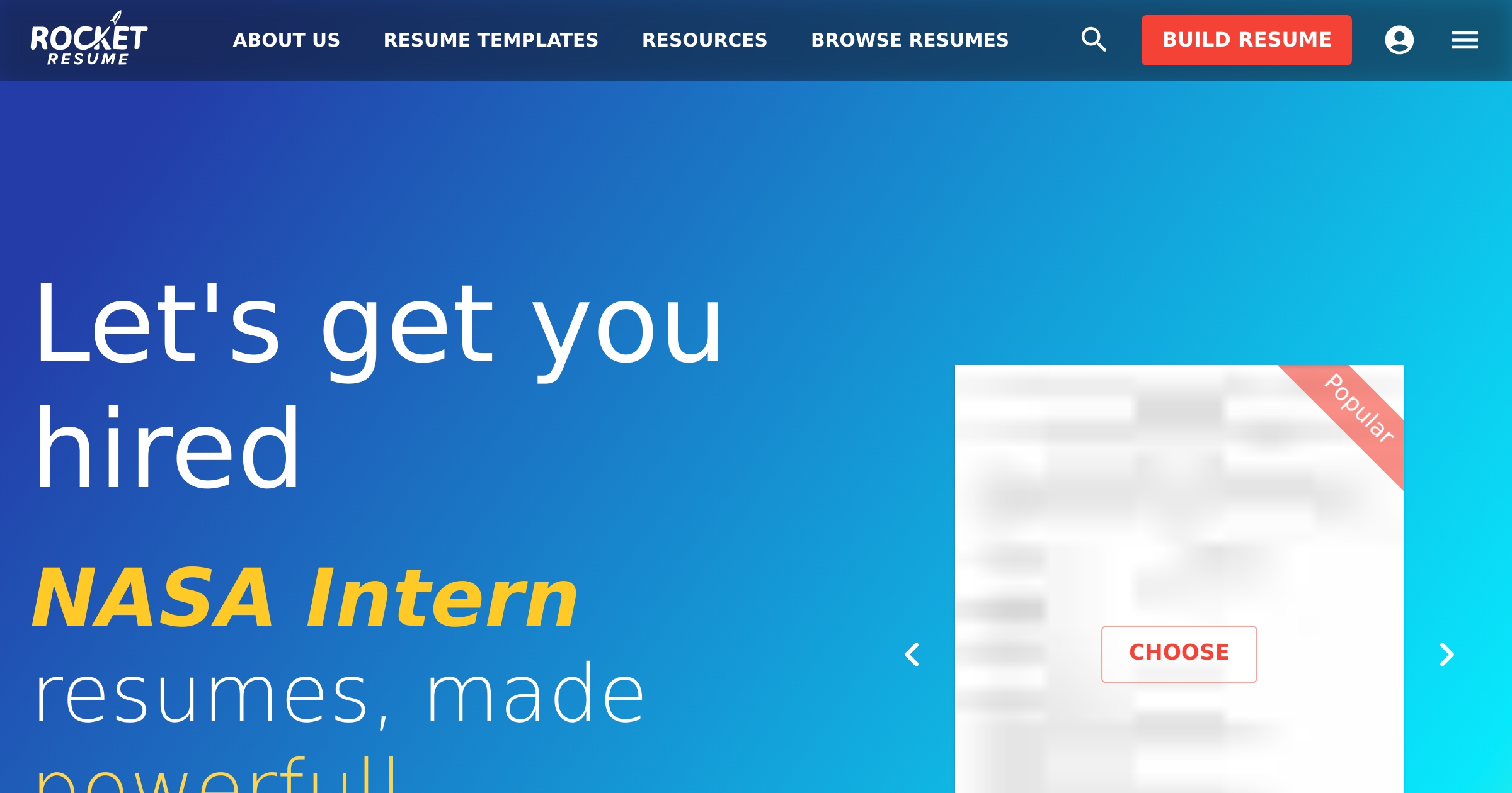 NASA Intern Resume Maker | Rocket Resume
