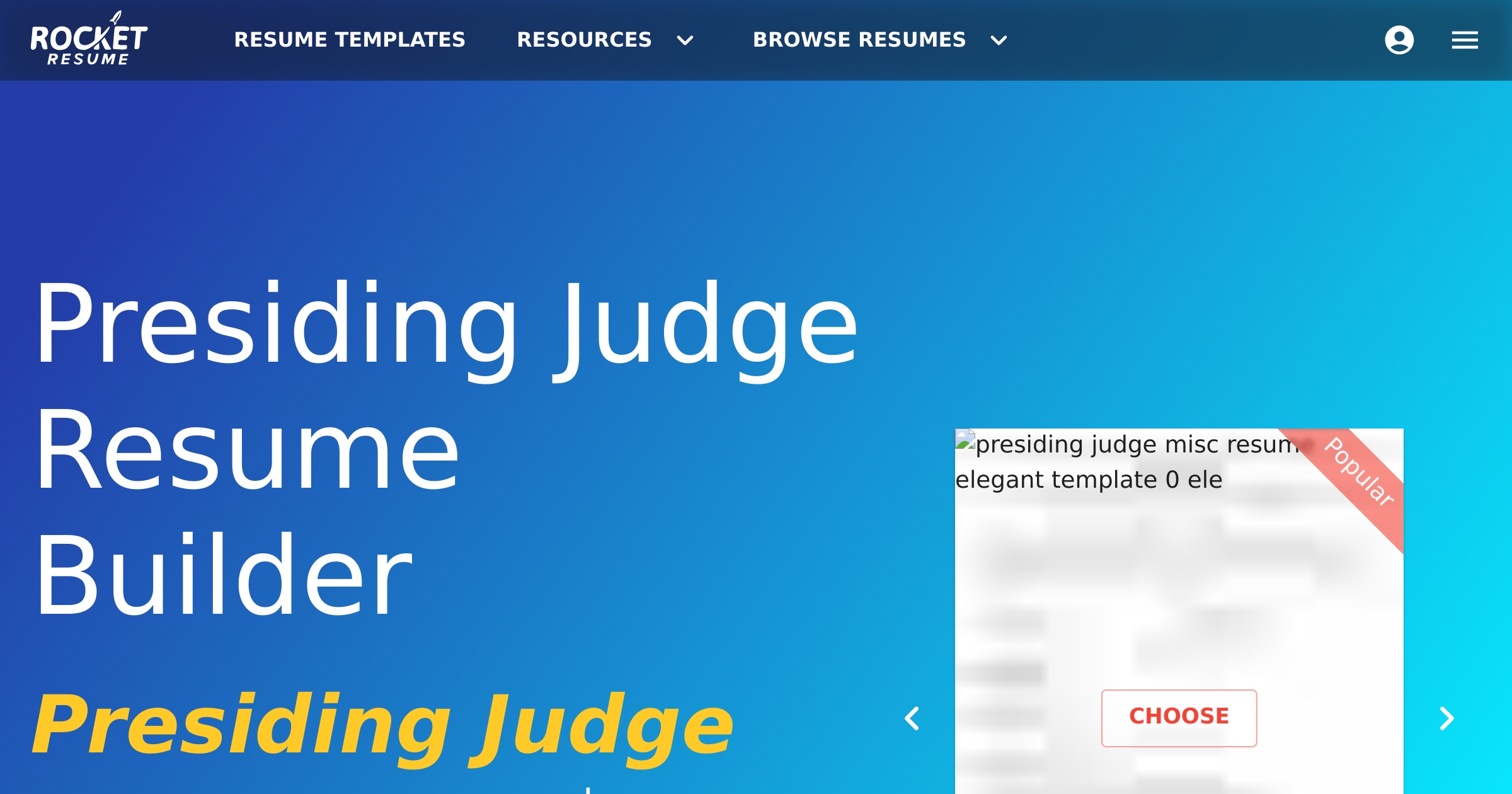 Judge Bio Examples Presiding Judge Resume Builder | Rocket Resume