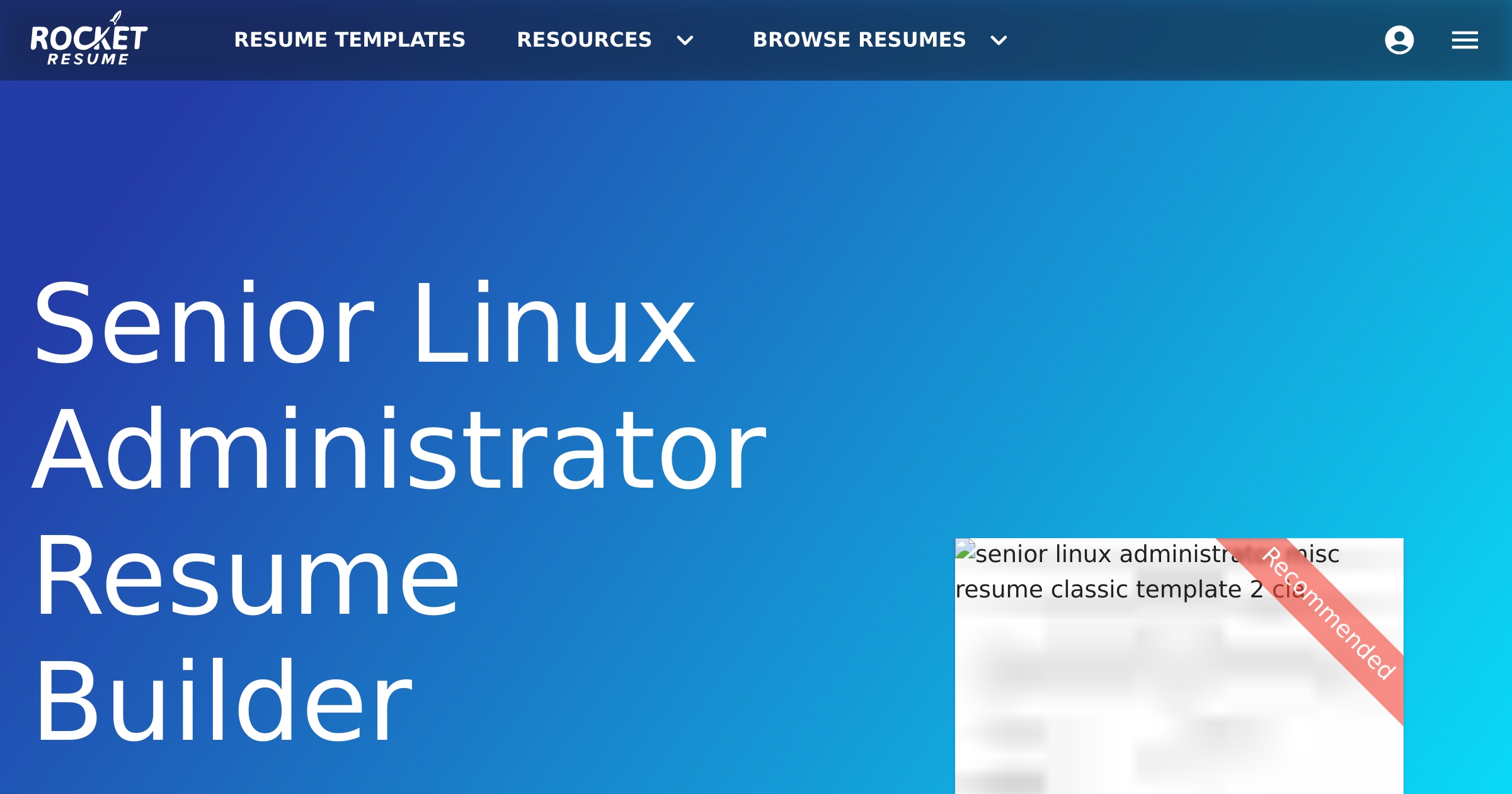 Senior Linux Administrator Resume Builder | Rocket Resume