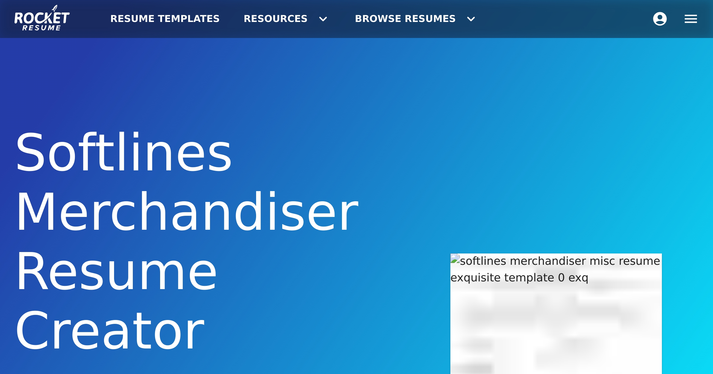 Softlines Merchandiser Resume Creator | Rocket Resume