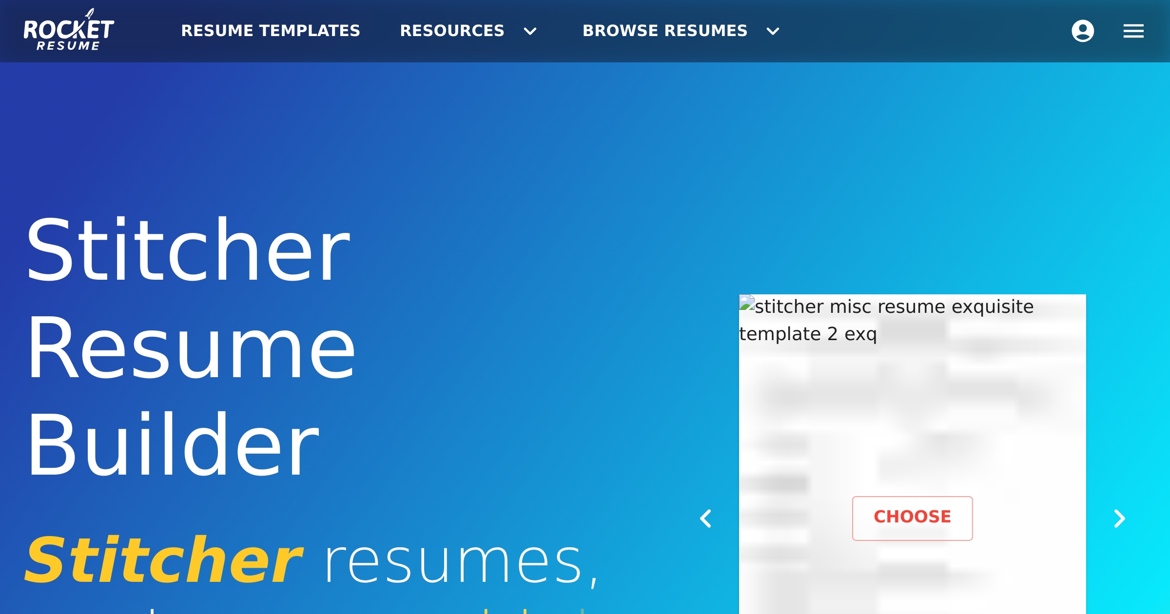 Stitcher Resume Builder | Rocket Resume