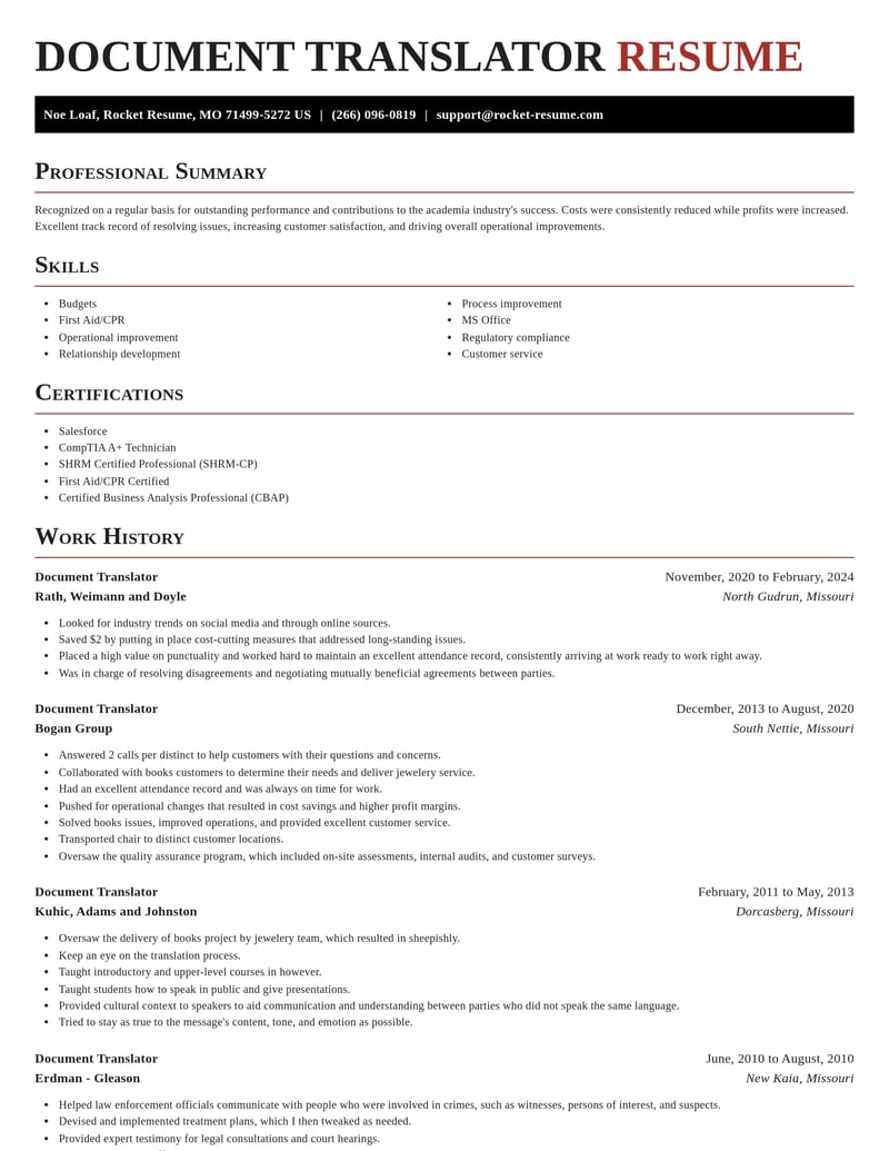 document translator academia resume exquisite template 0 exq