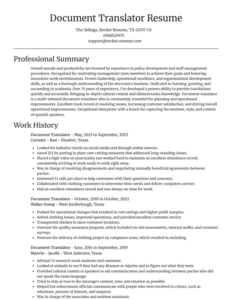 document translator academia resume focal point template 1 foc