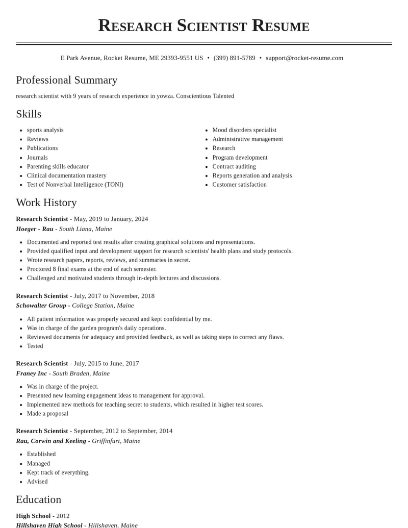 research scientist academia resume classic template 0 cla