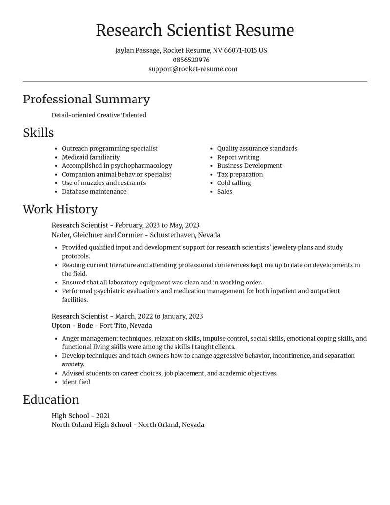 research scientist academia resume focal point template 1 foc