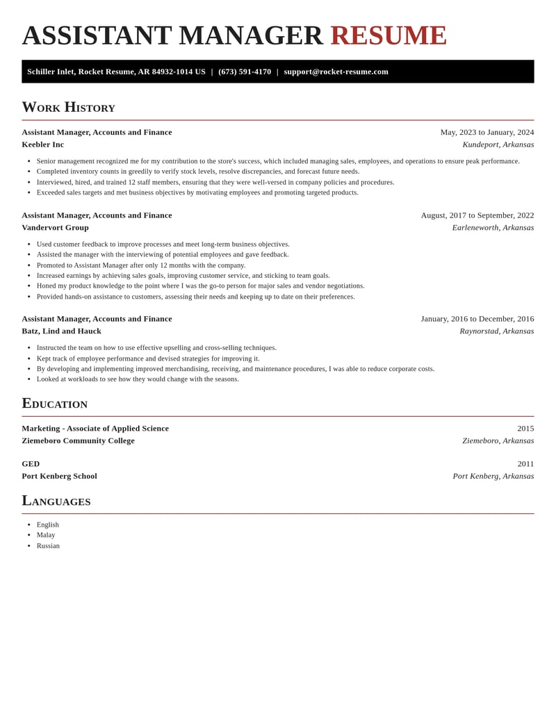 assistant manager accounts and finance accounting and finance resume exquisite template 2 exq