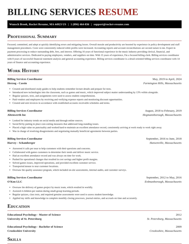 billing services coordinator accounting and finance resume exquisite template 1 exq