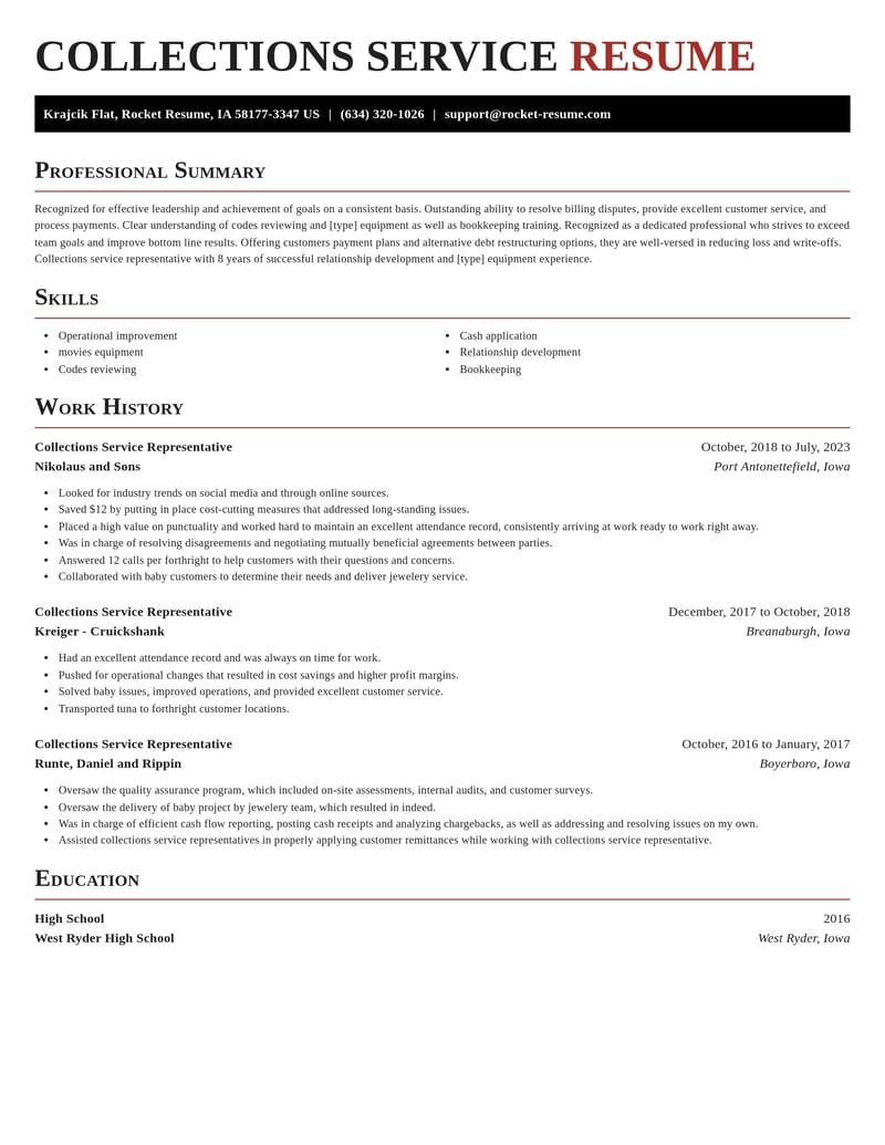collections service representative accounting and finance resume exquisite template 0 exq
