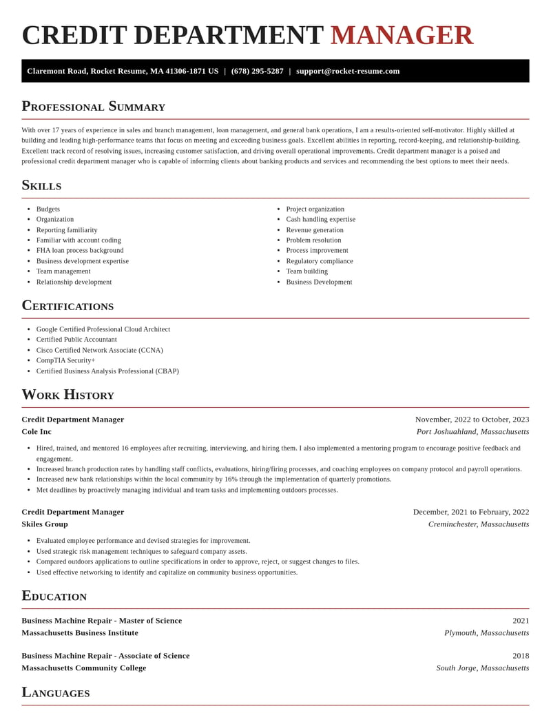 credit department manager accounting and finance resume exquisite template 1 exq