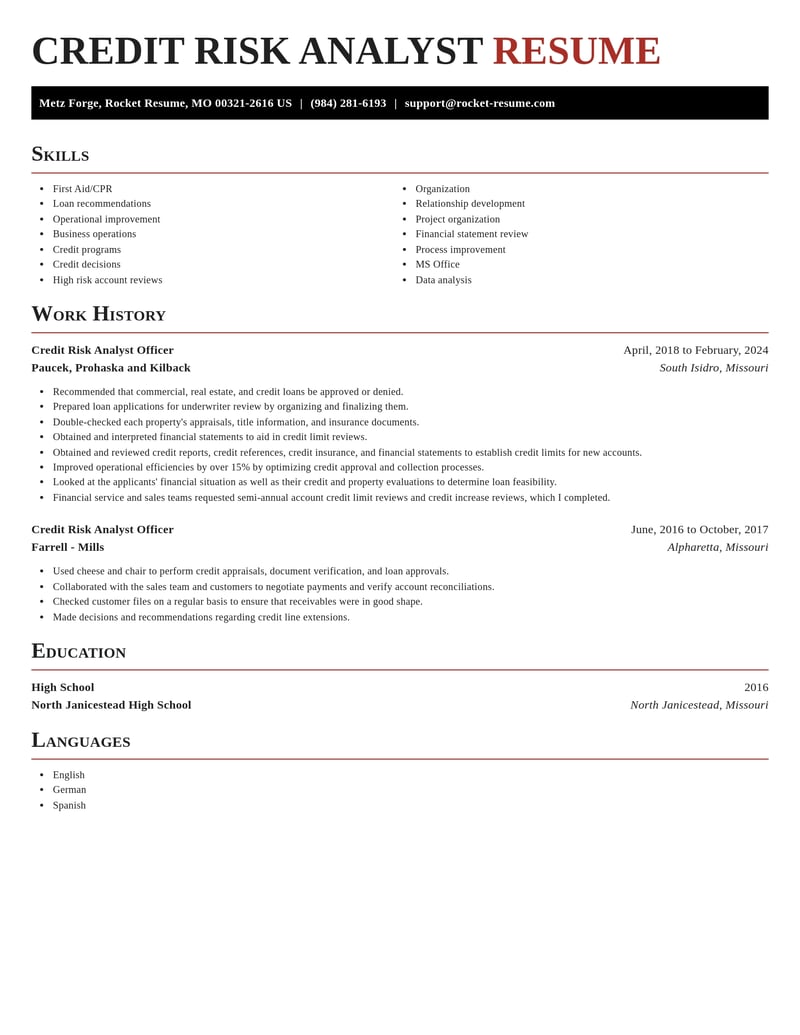 credit risk analyst officer accounting and finance resume exquisite template 0 exq