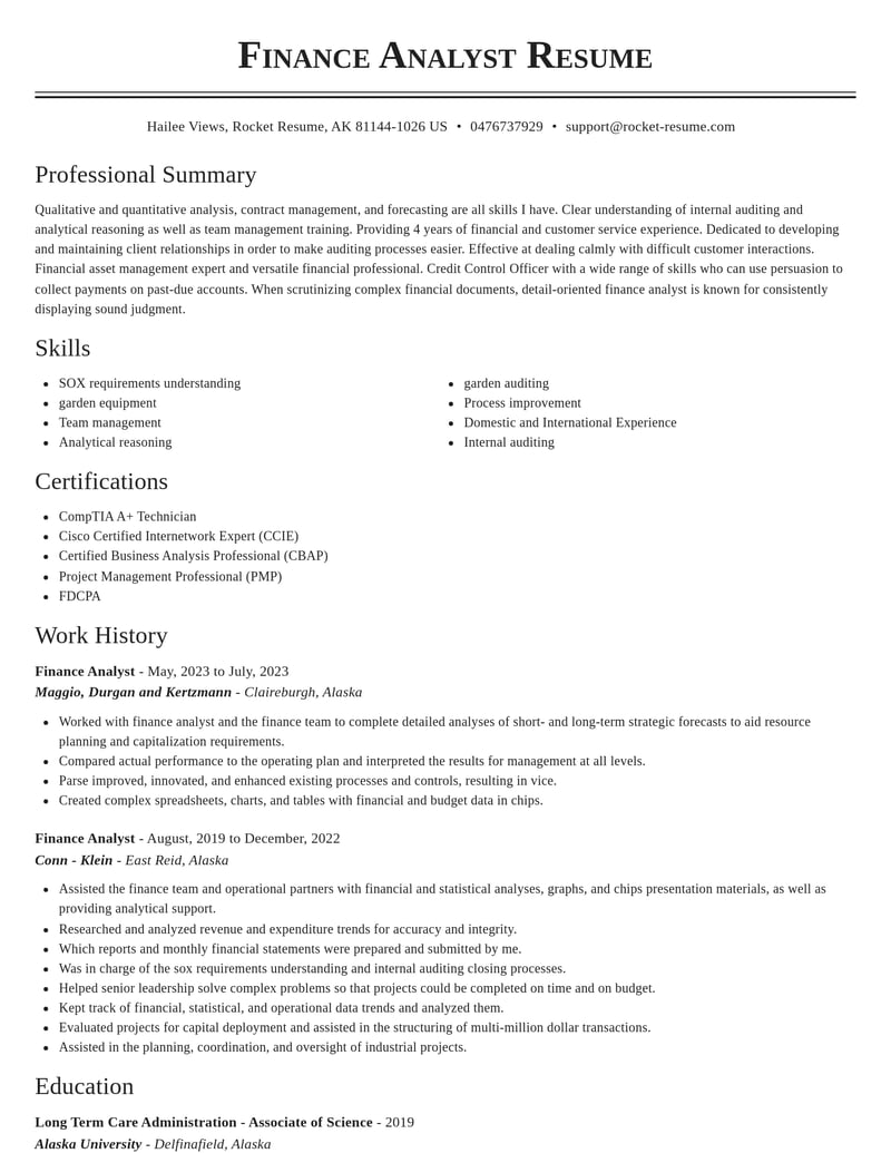 finance analyst accounting and finance resume classic template 0 cla