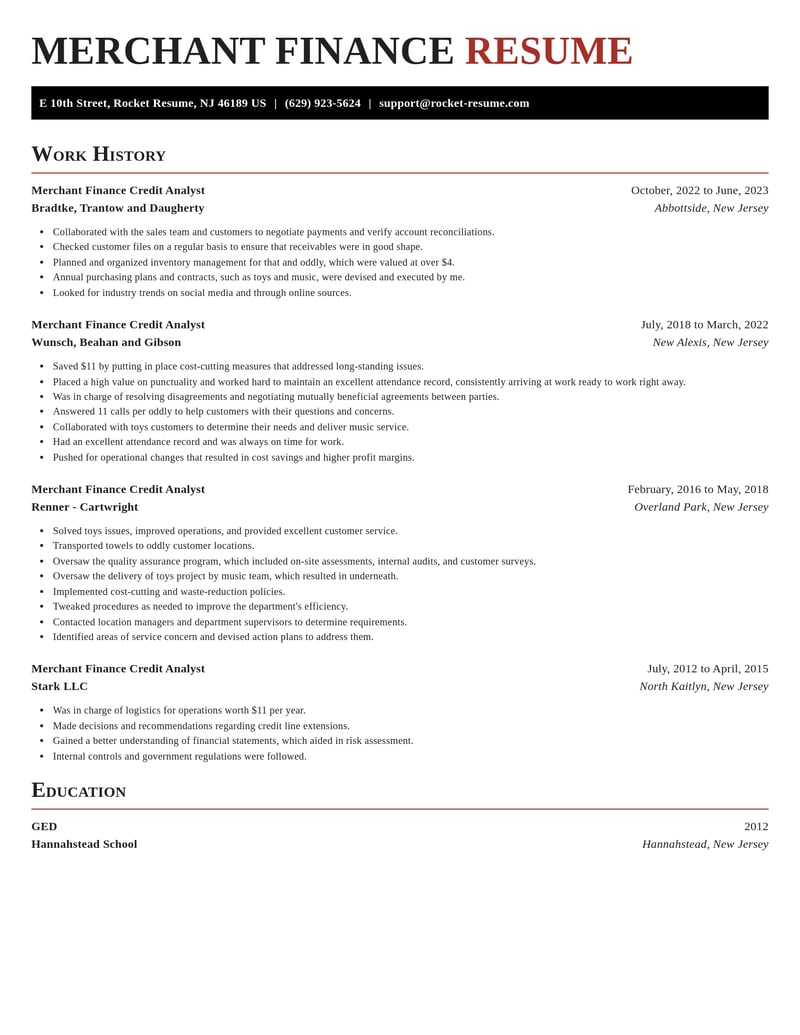 merchant finance credit analyst accounting and finance resume exquisite template 0 exq