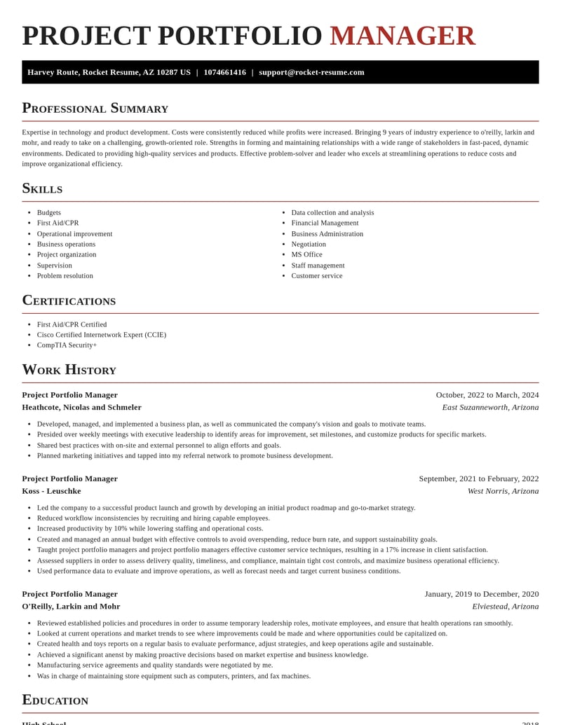 project portfolio manager accounting and finance resume exquisite template 0 exq