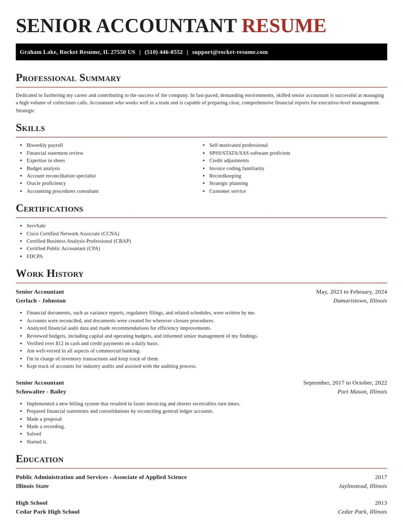 senior accountant accounting and finance resume exquisite template 1 exq