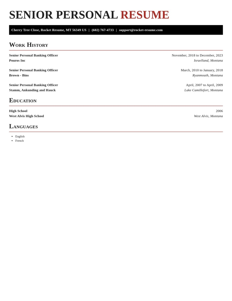 senior personal banking officer accounting and finance resume exquisite template 0 exq