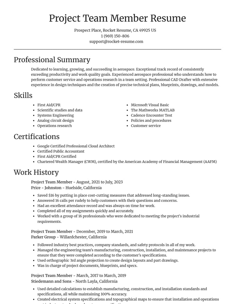 aerospace resume focal point template 0 foc