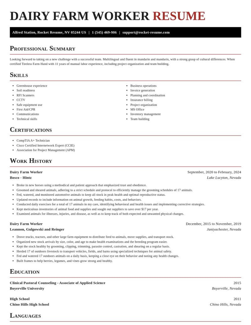 dairy farm worker agriculture and ranching resume exquisite template 0 exq