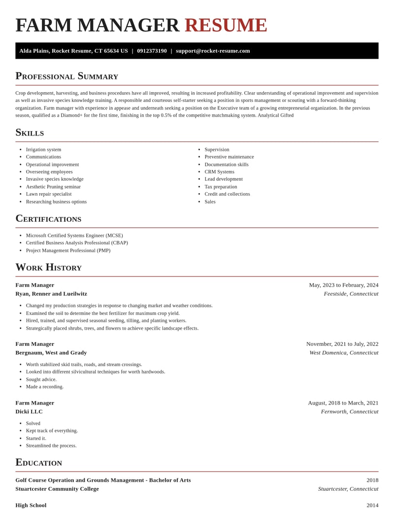 farm manager agriculture and ranching resume exquisite template 1 exq