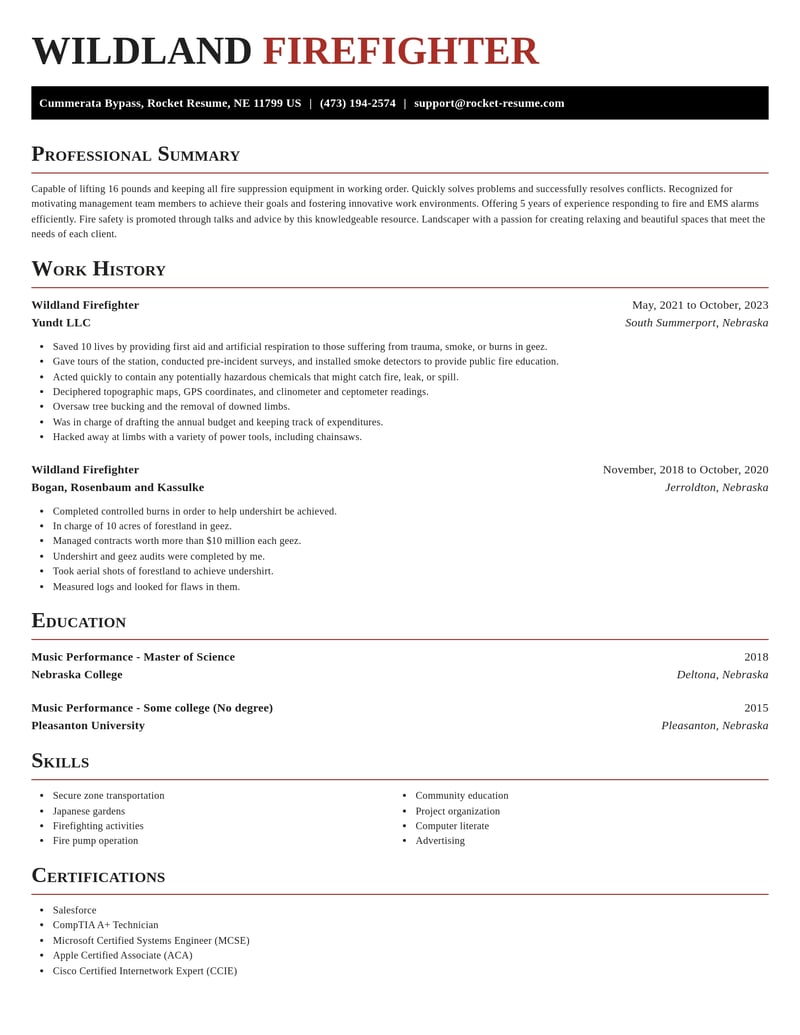 wildland firefighter agriculture and ranching resume exquisite template 1 exq