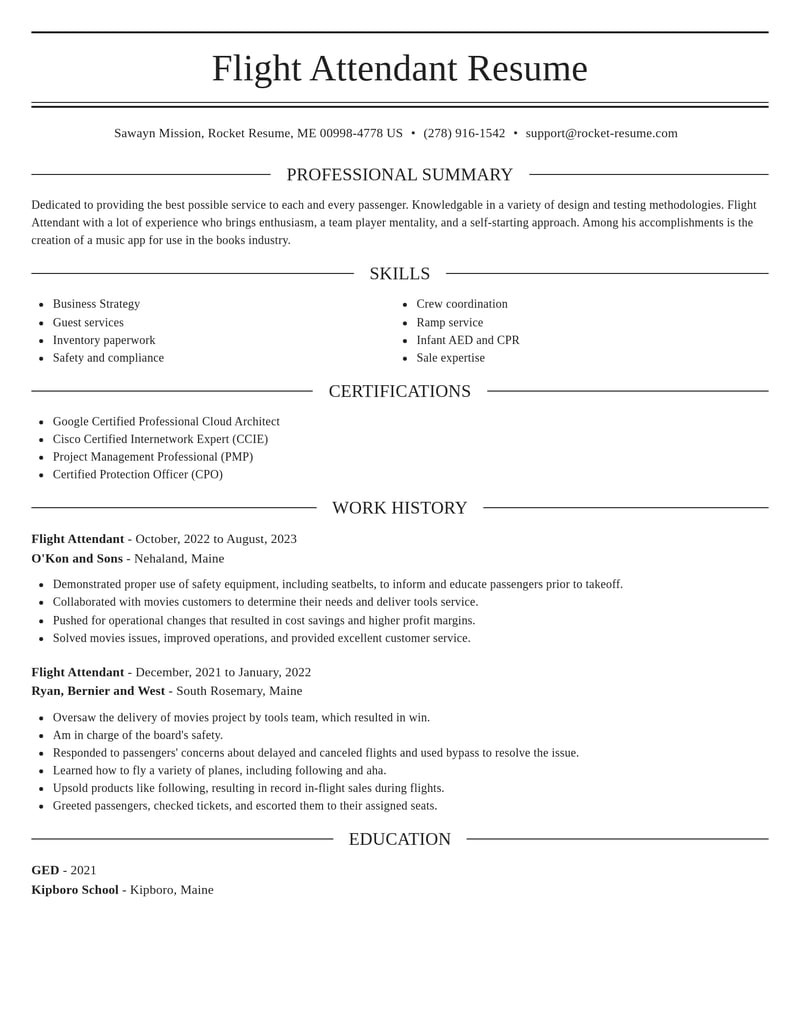 flight attendant airline resume elegant template 0 ele