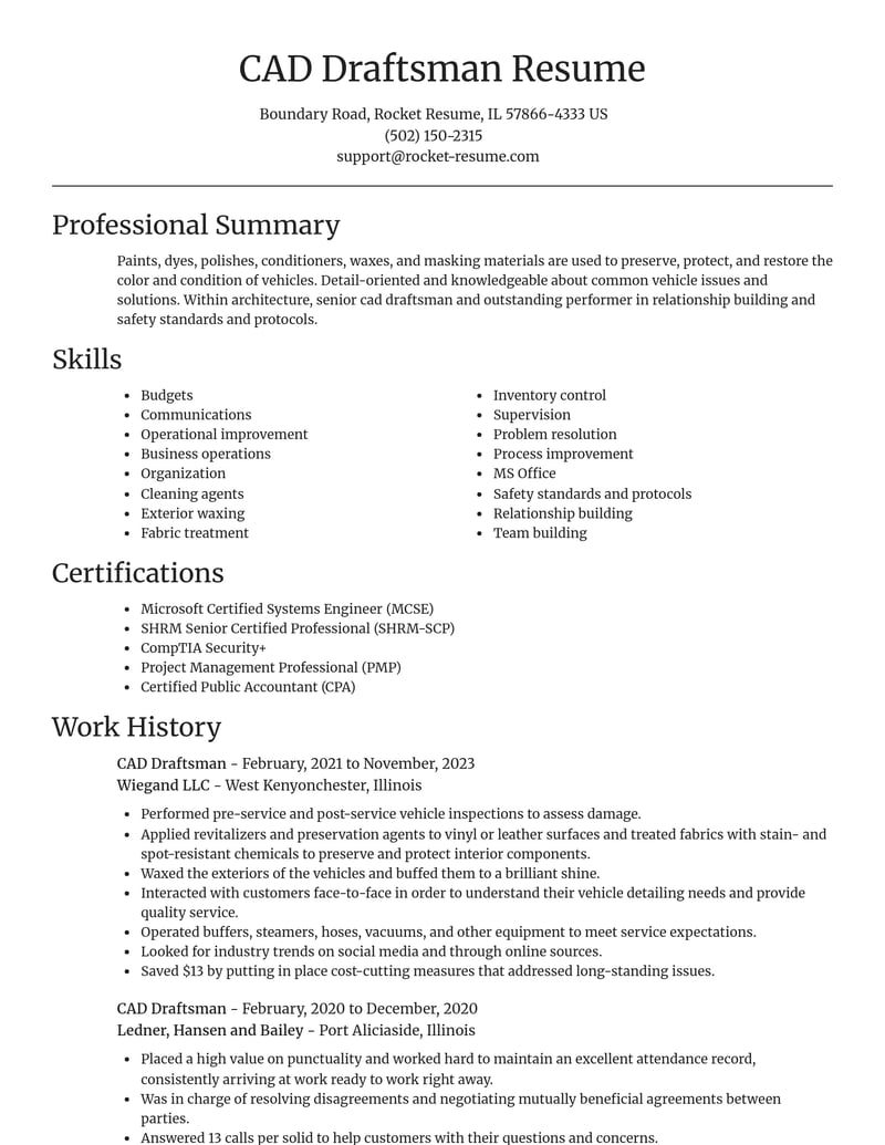 cad draftsman architecture resume focal point template 2 foc