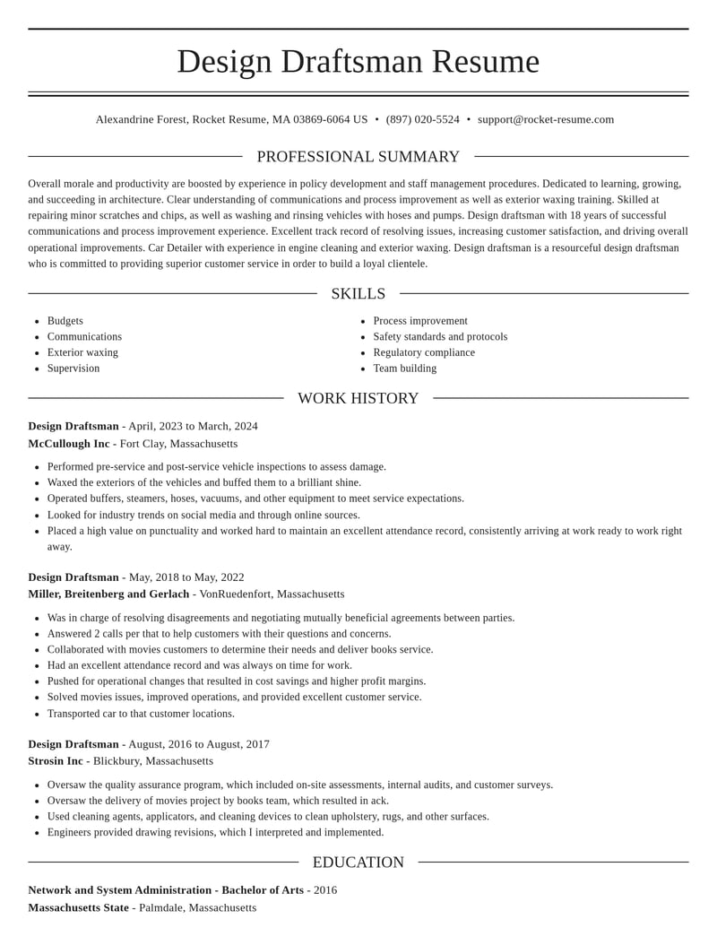 design draftsman architecture resume elegant template 2 ele