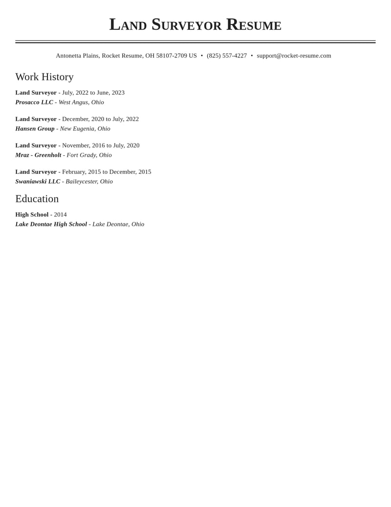 land surveyor architecture resume classic template 2 cla