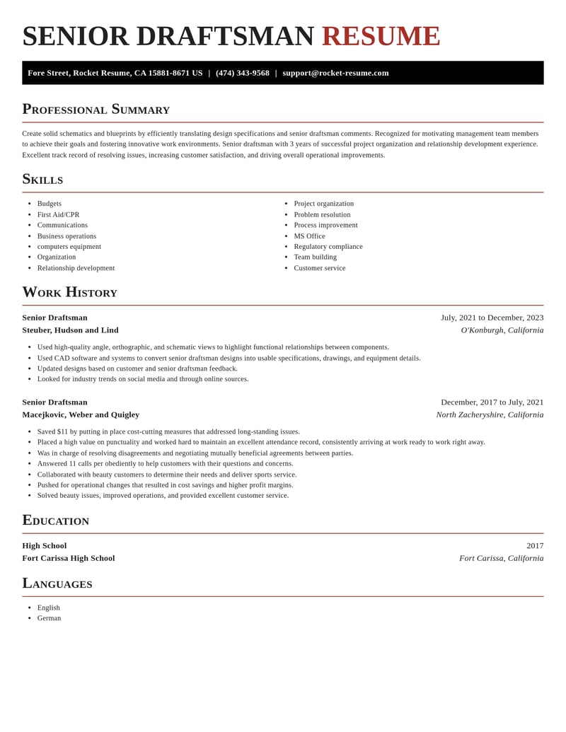 senior draftsman architecture resume exquisite template 1 exq