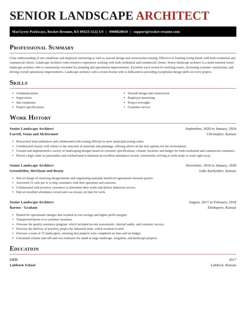 senior landscape architect architecture resume exquisite template 1 exq