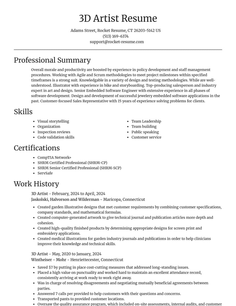 3 d artist art and design resume focal point template 2 foc