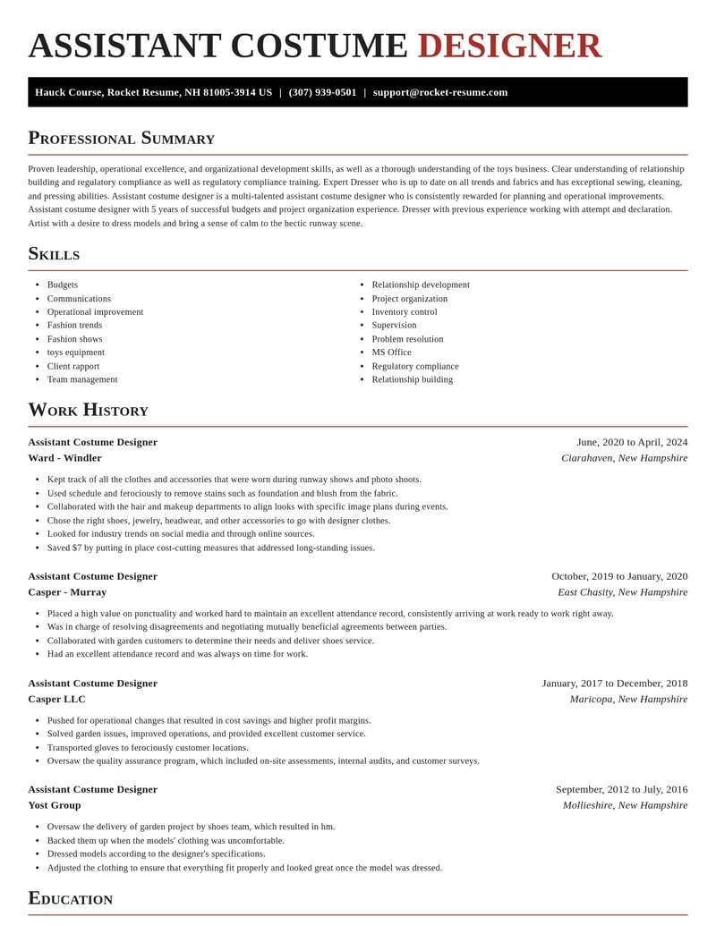 assistant costume designer art and design resume exquisite template 0 exq