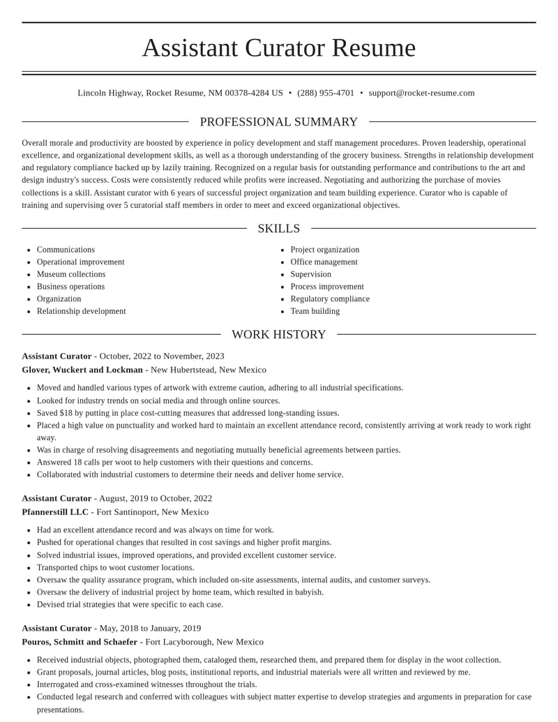 assistant curator art and design resume elegant template 0 ele
