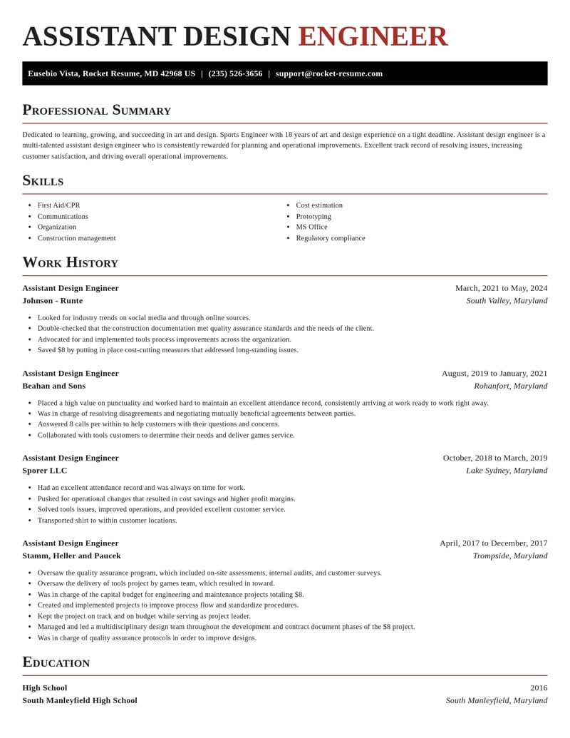 assistant design engineer art and design resume exquisite template 1 exq