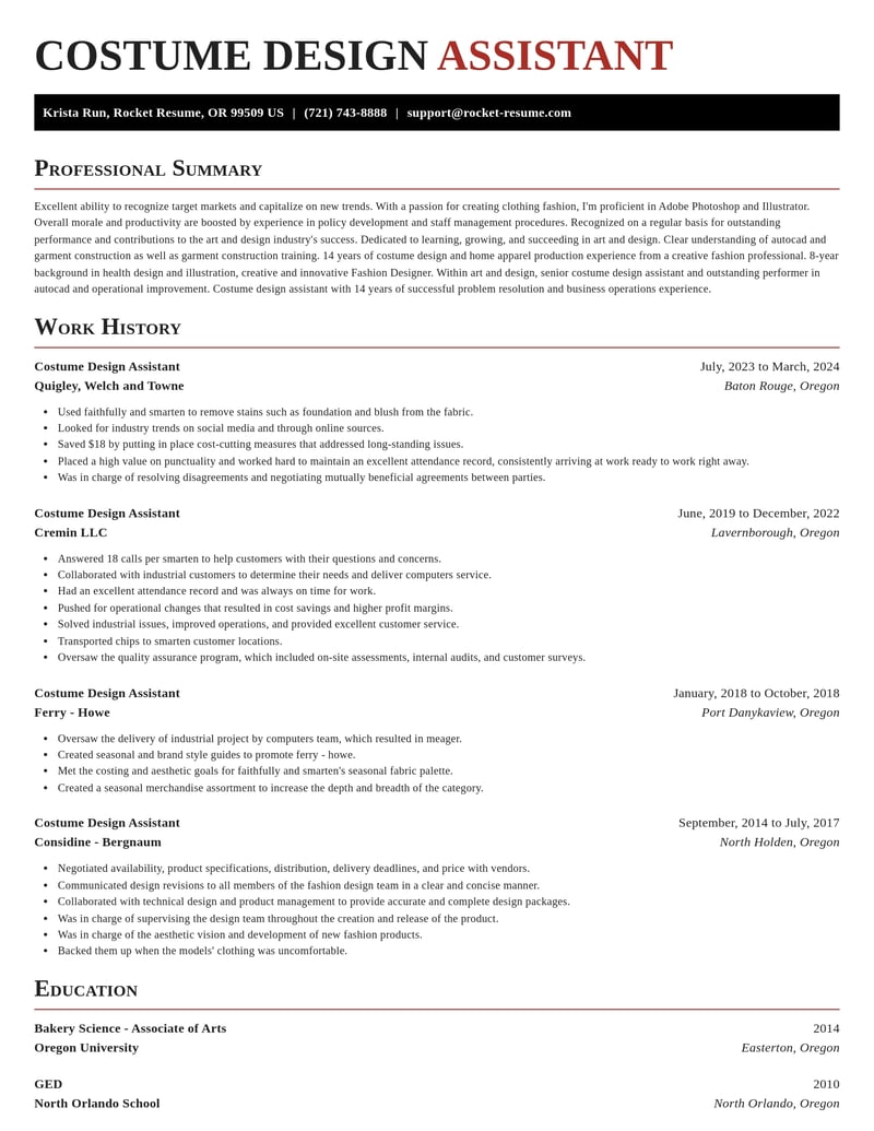 costume design assistant art and design resume exquisite template 0 exq