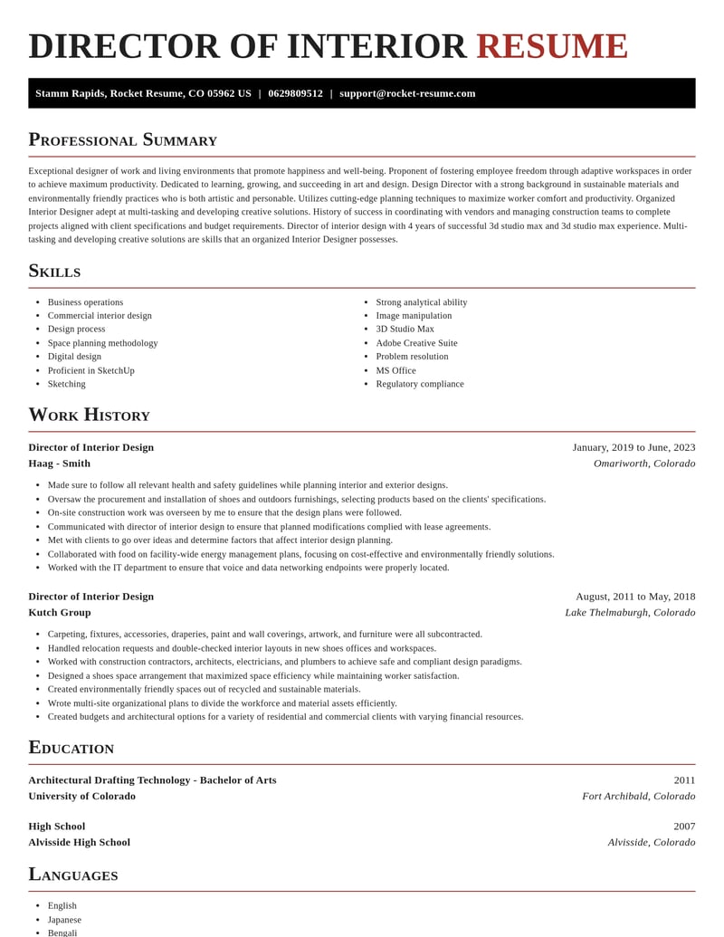 director of interior design art and design resume exquisite template 0 exq