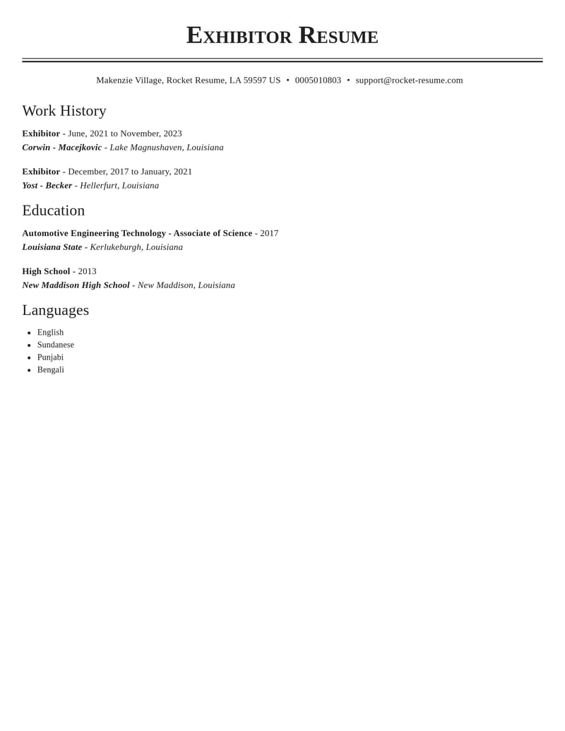 exhibitor art and design resume classic template 0 cla