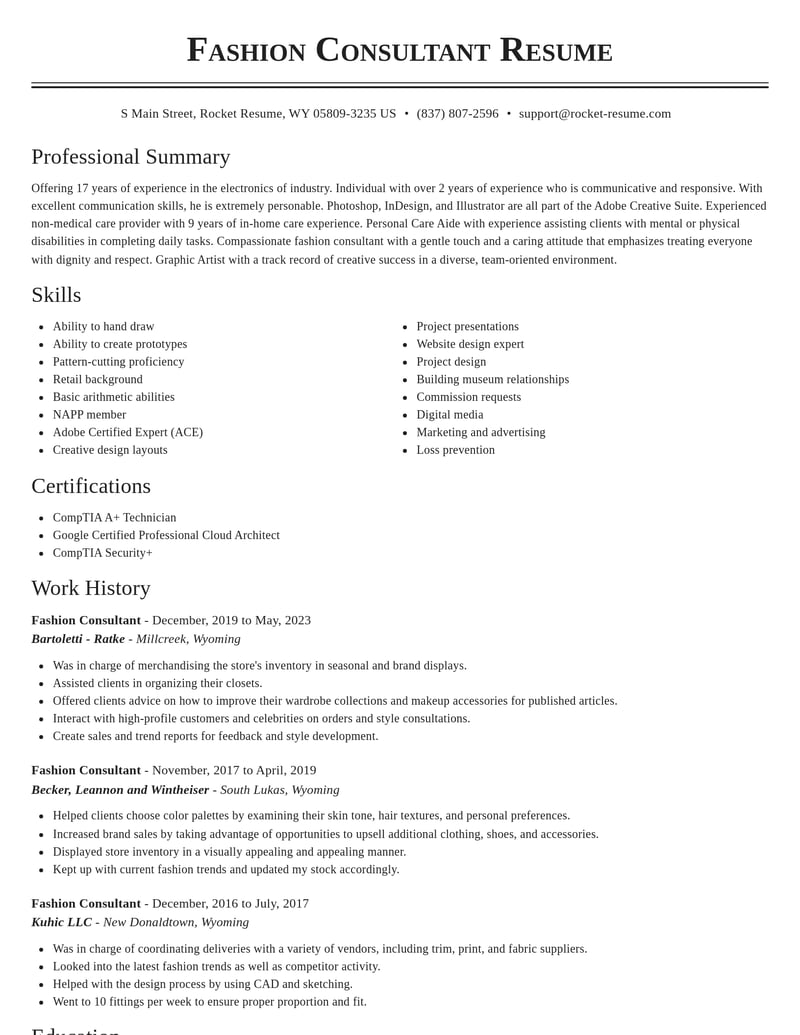 fashion consultant art and design resume classic template 0 cla