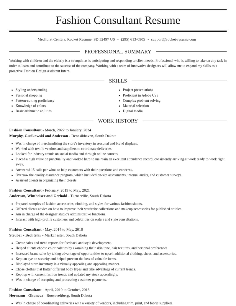 fashion consultant art and design resume elegant template 0 ele