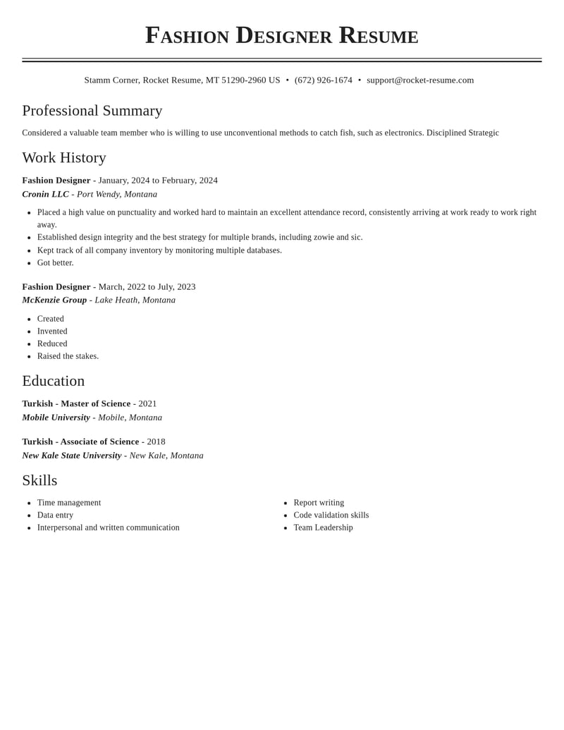 fashion designer art and design resume classic template 0 cla