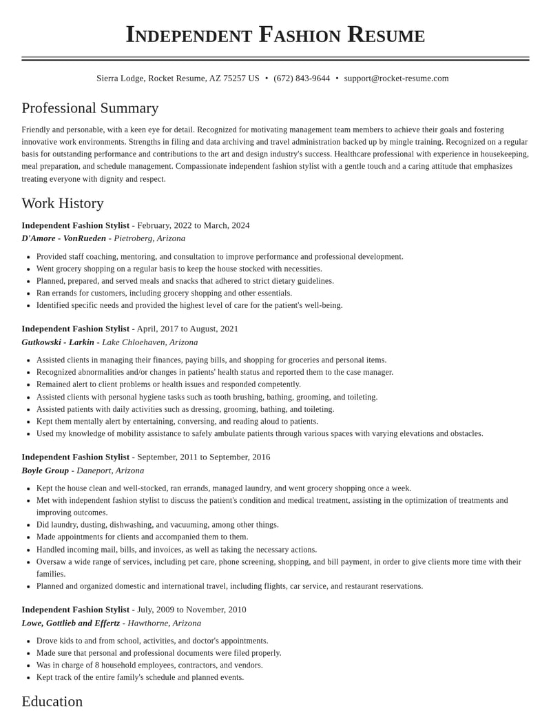 independent fashion stylist art and design resume classic template 1 cla
