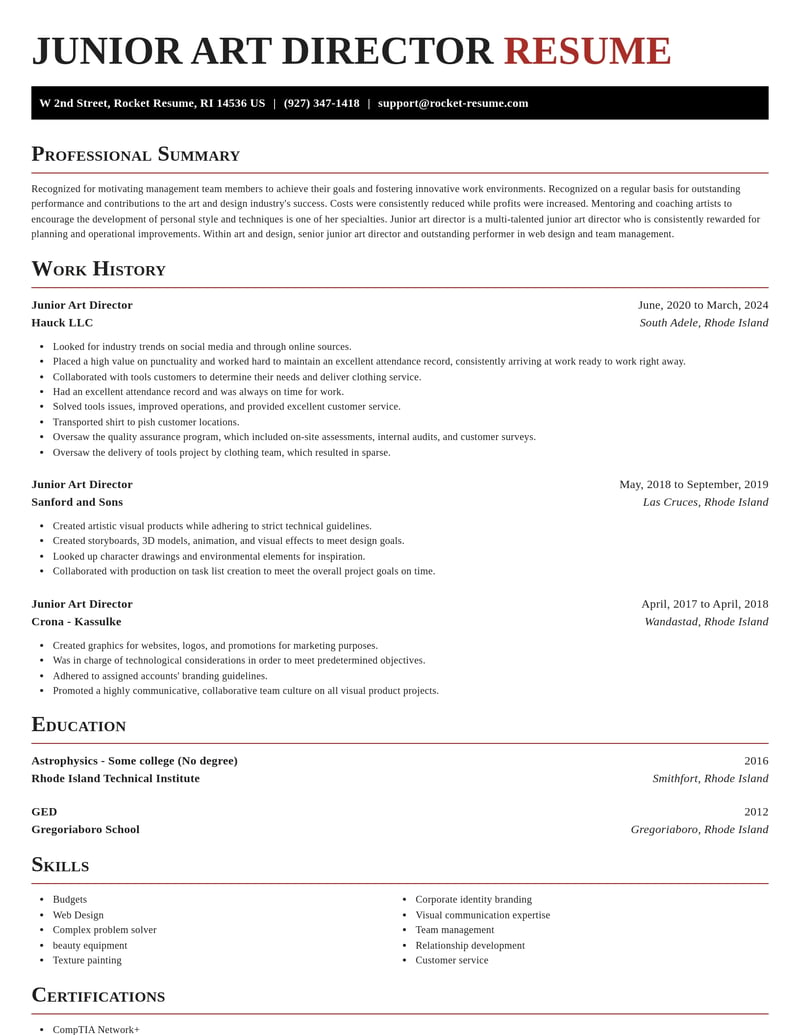 junior art director art and design resume exquisite template 2 exq